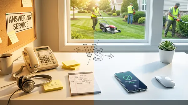 Answering Service vs. AI Receptionist for Landscaping Companies: A Real Cost Breakdown