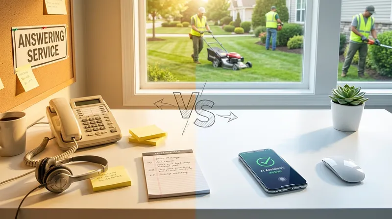 Answering Service vs. AI Receptionist for Landscaping Companies: A Real Cost Breakdown