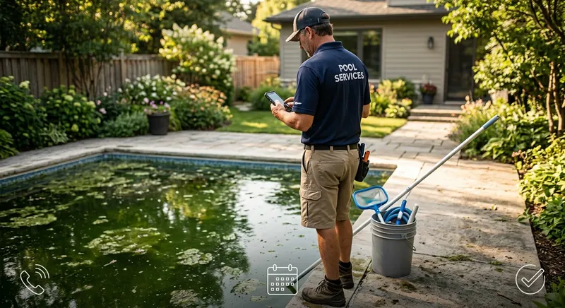 What Tinylawn's AI Receptionist Sounds Like When a Homeowner Calls About a Green Pool