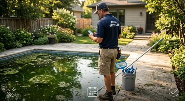 What Tinylawn's AI Receptionist Sounds Like When a Homeowner Calls About a Green Pool